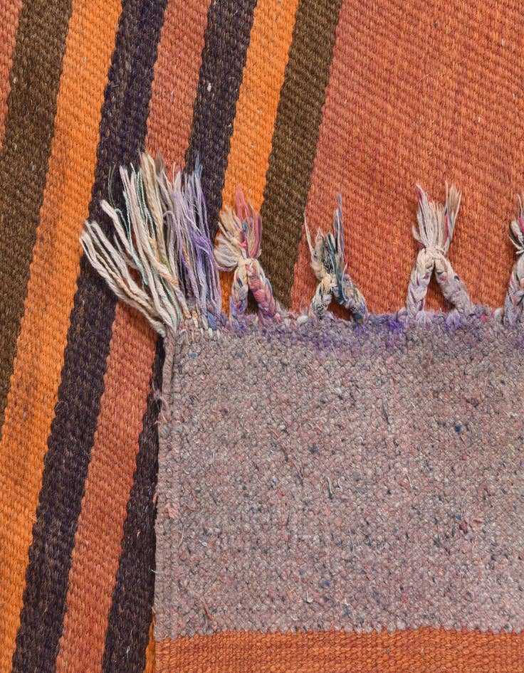 Detail image of 4' 2 x 13' 4  Hand Woven Kilim Fars Wool Runner Rug