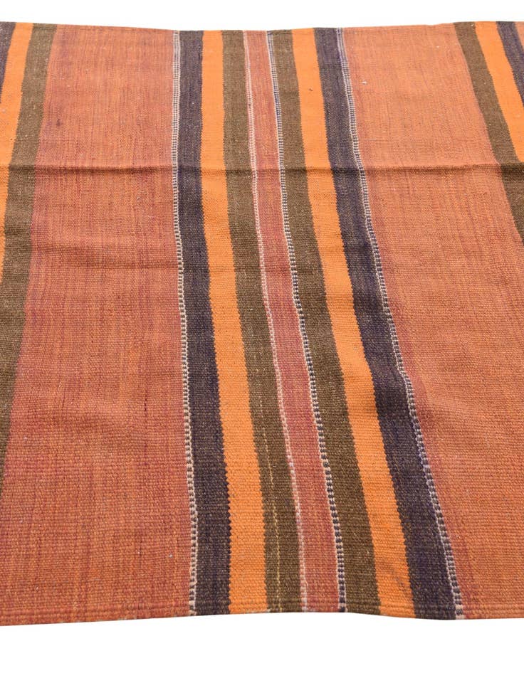 Detail image of 4' 2 x 13' 4  Hand Woven Kilim Fars Wool Runner Rug