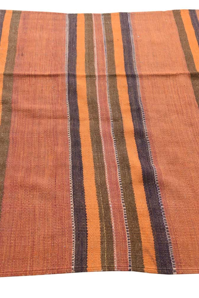 4' 2 x 13' 4 Hand Woven Kilim Fars Wool Runner Rug