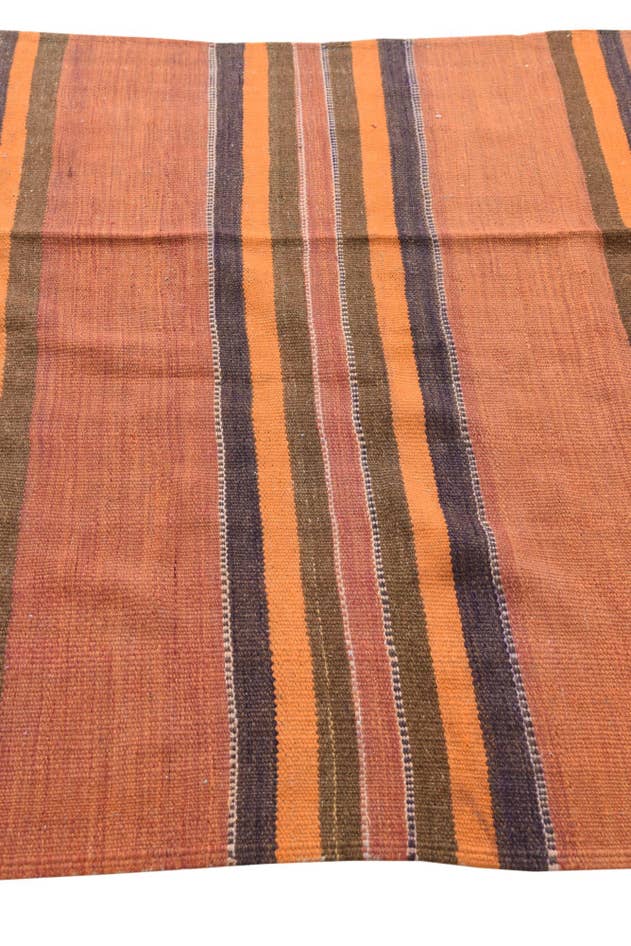 Detail image of 4' 2 x 13' 4 Hand Woven Kilim Fars Wool Runner Rug