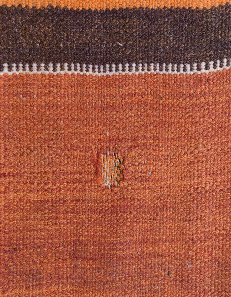 Detail image of 4' 2 x 13' 4  Hand Woven Kilim Fars Wool Runner Rug