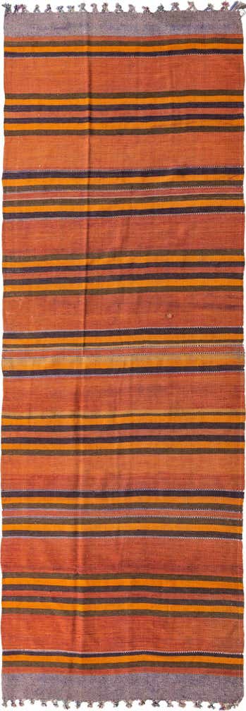 4' 2 x 13' 4 Hand Woven Kilim Fars Wool Runner Rug