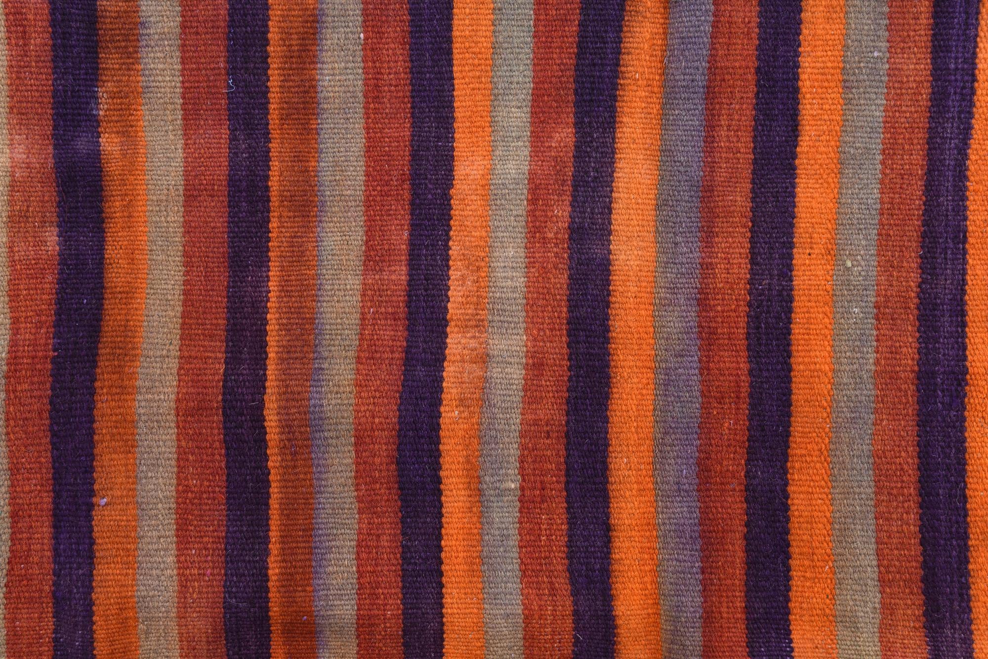 3' 9 x 10' 7 Hand Woven Kilim Fars Wool Runner Rug