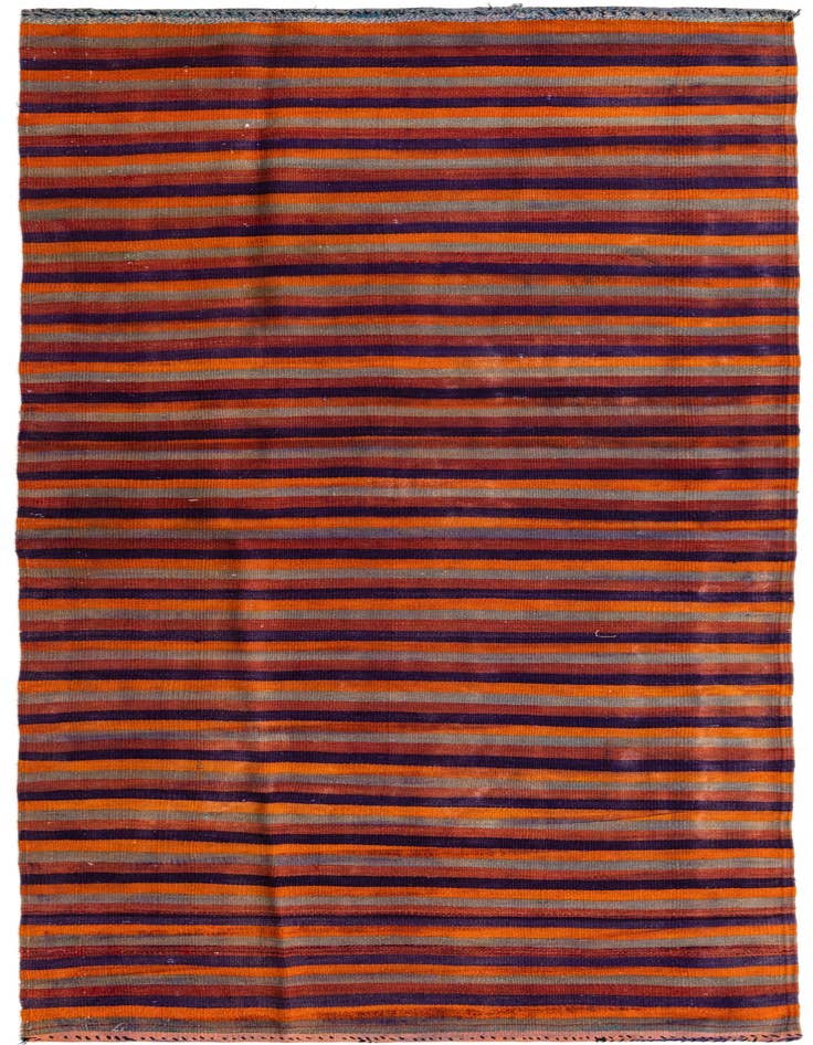 Detail image of 3' 9 x 10' 7 Hand Woven Kilim Fars Wool Runner Rug