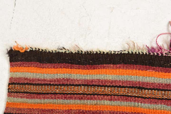4' 4 x 11' 2 Hand Woven Kilim Fars Wool Runner Rug