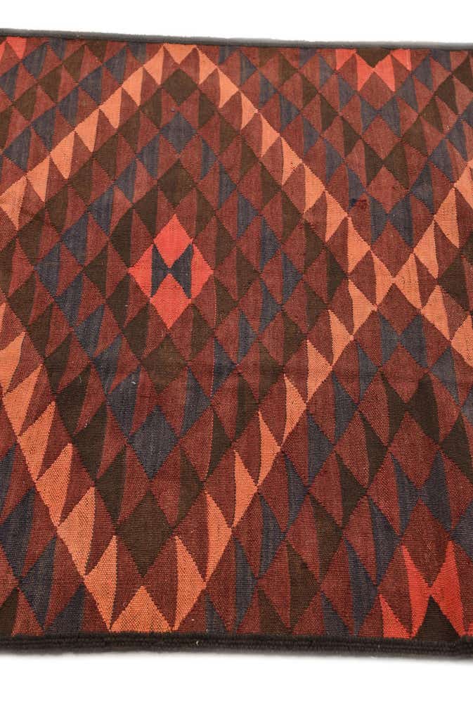 3' 10 x 11' Hand Woven Kilim Fars Wool Runner Rug