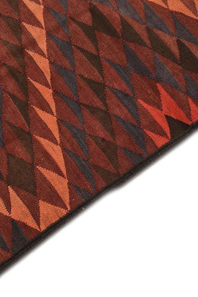 3' 10 x 11' Hand Woven Kilim Fars Wool Runner Rug