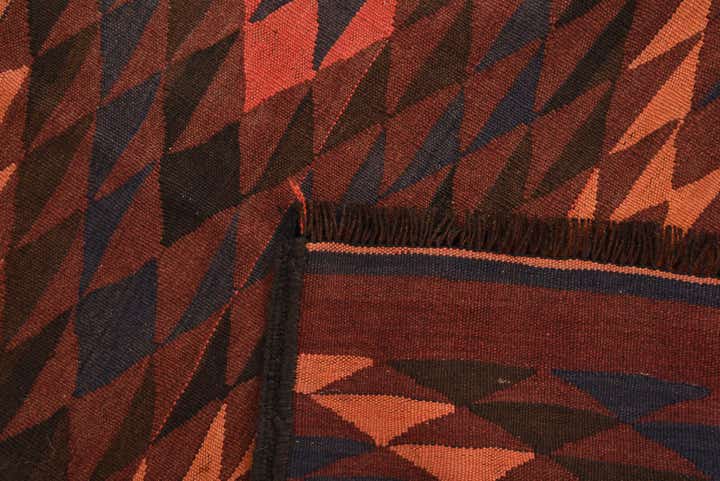 3' 10 x 11' Hand Woven Kilim Fars Wool Runner Rug