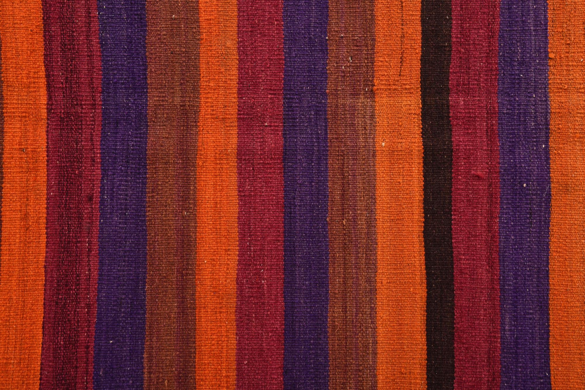 4' 9 x 12' 3 Hand Woven Kilim Fars Wool Runner Rug