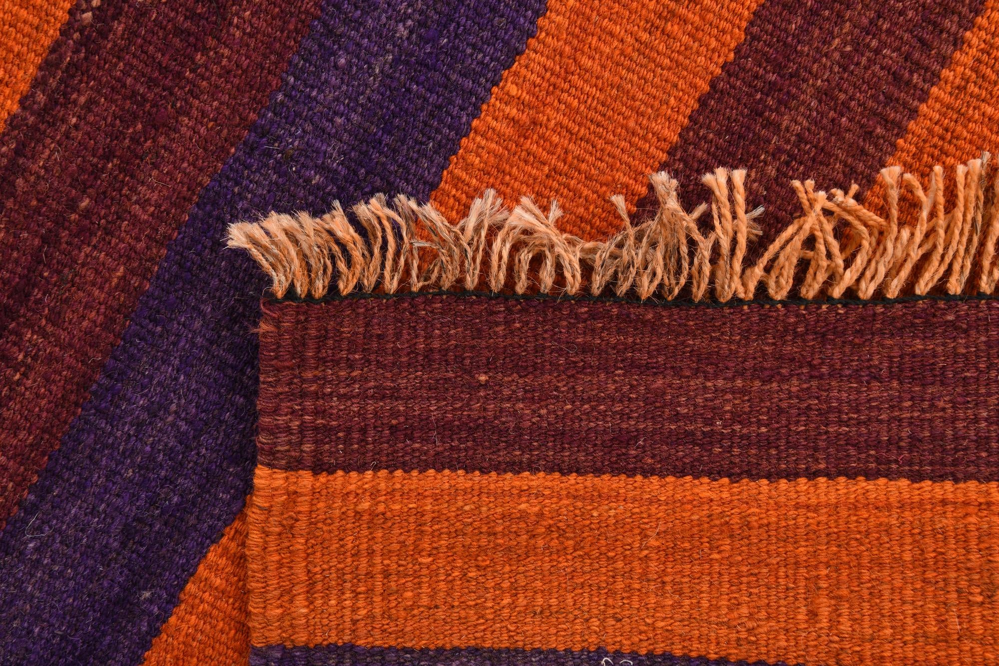 4' 9 x 12' 3 Hand Woven Kilim Fars Wool Runner Rug