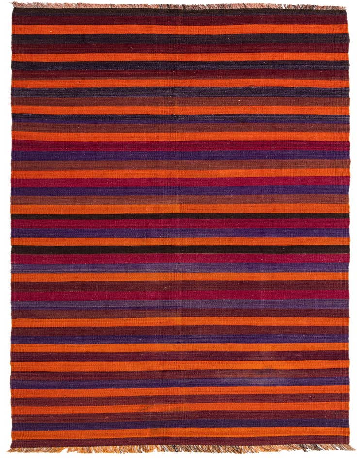 Detail image of 4' 9 x 12' 3 Hand Woven Kilim Fars Wool Runner Rug