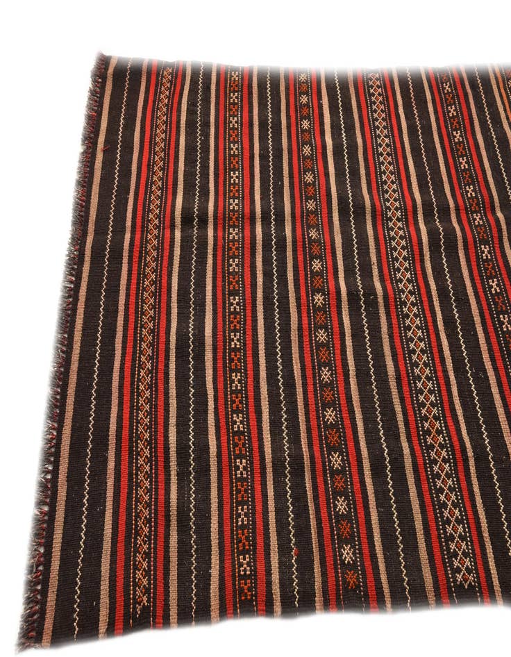 Detail image of 4' 5 x 9' 10  Hand Woven Kilim Fars Wool Runner Rug