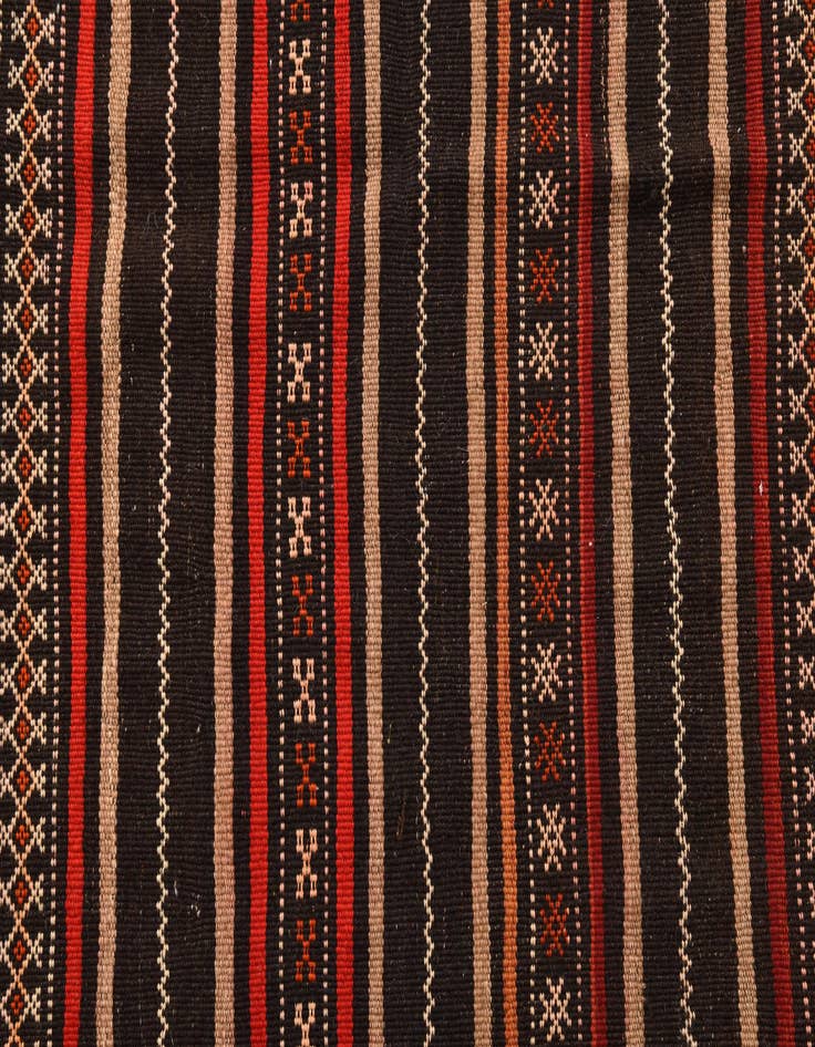 Detail image of 4' 5 x 9' 10  Hand Woven Kilim Fars Wool Runner Rug