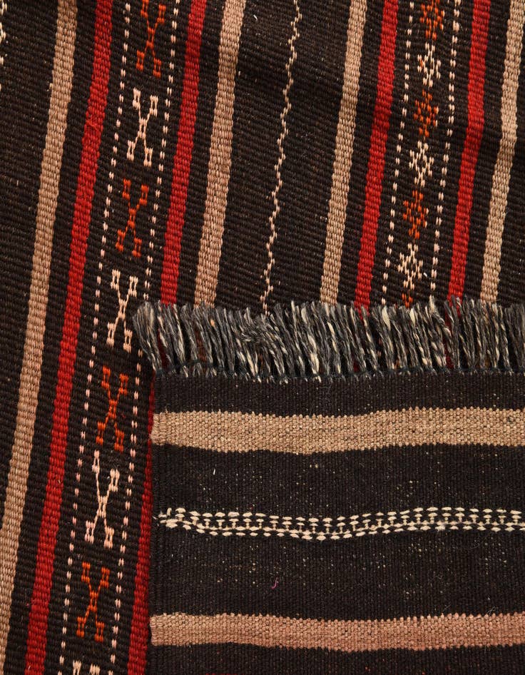Detail image of 4' 5 x 9' 10  Hand Woven Kilim Fars Wool Runner Rug