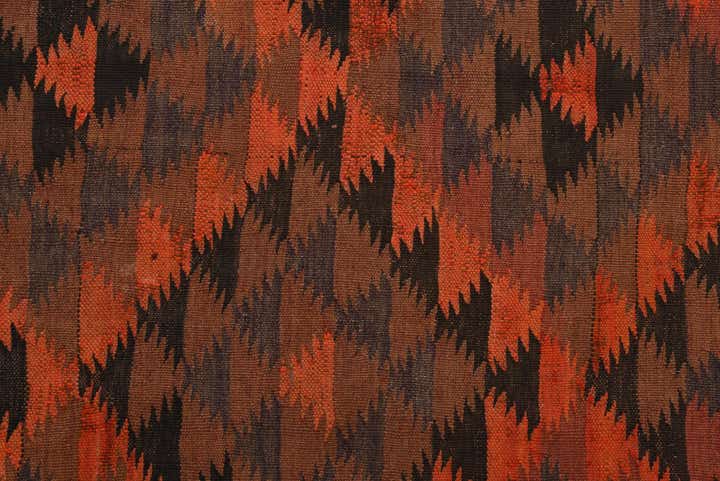4' 5 x 14' 7 Hand Woven Kilim Fars Wool Runner Rug