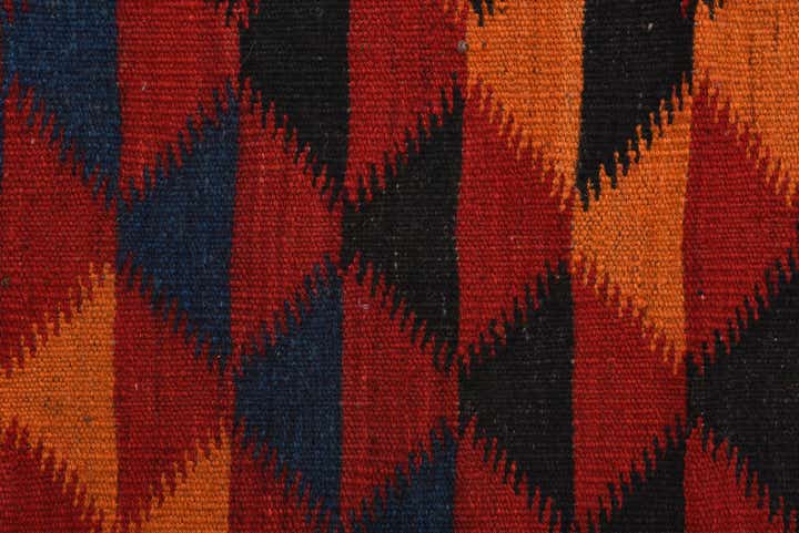55cm x 330cm Hand Woven Kilim Fars Wool Runner Rug