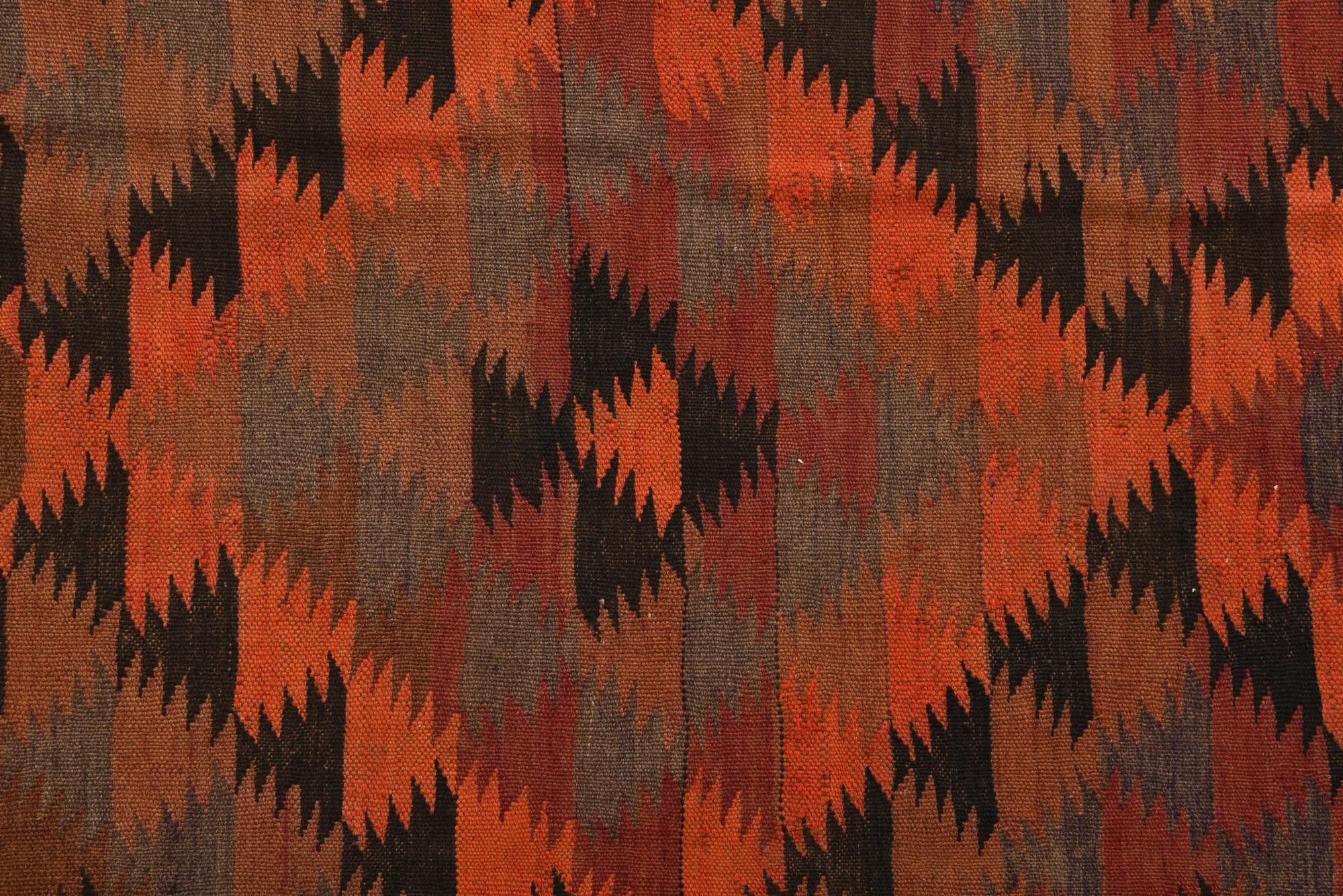 4' 8 x 14' 7 Hand Woven Kilim Fars Wool Runner Rug