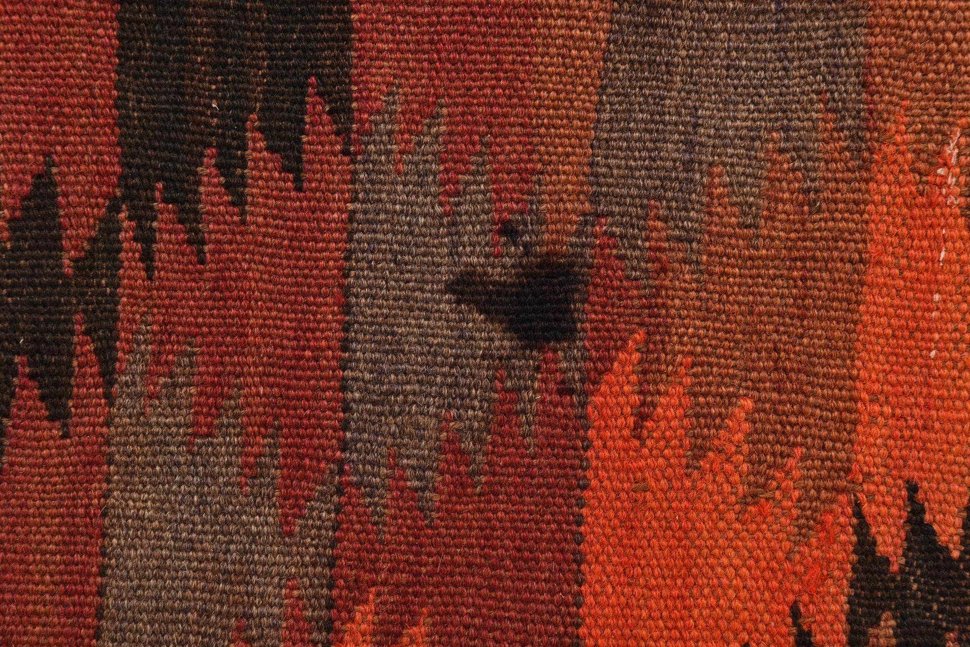 4' 8 x 14' 7 Hand Woven Kilim Fars Wool Runner Rug