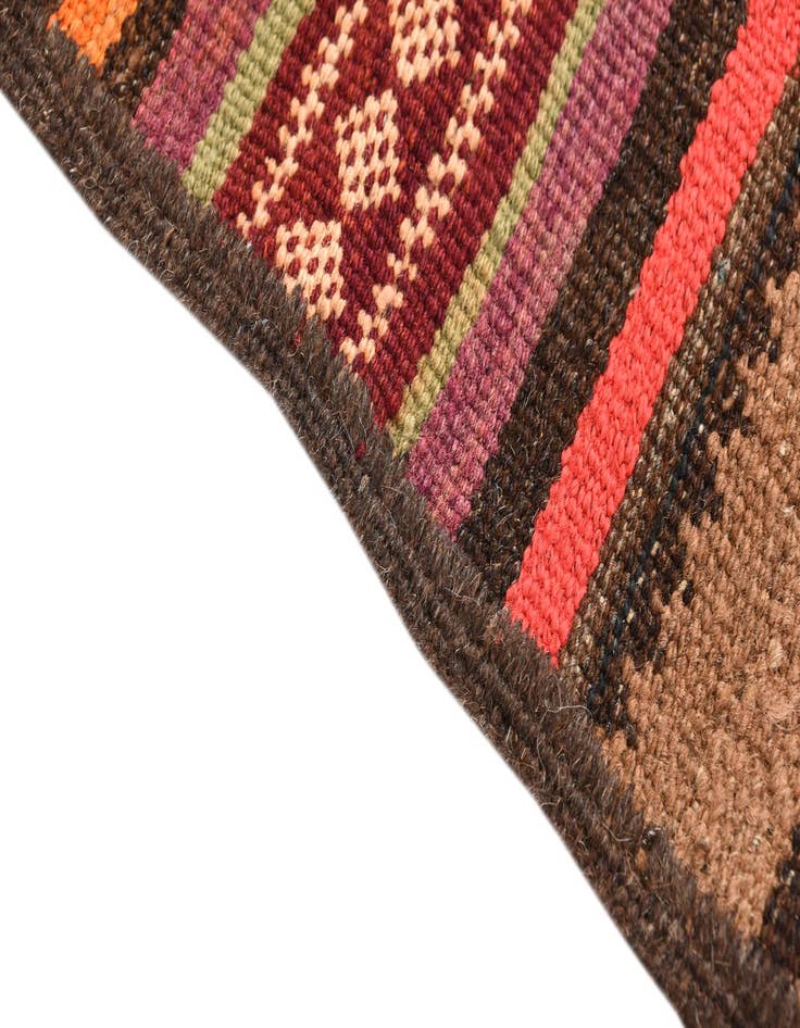 Detail image of 1' 10 x 10'  Hand Woven Kilim Fars Wool Runner Rug