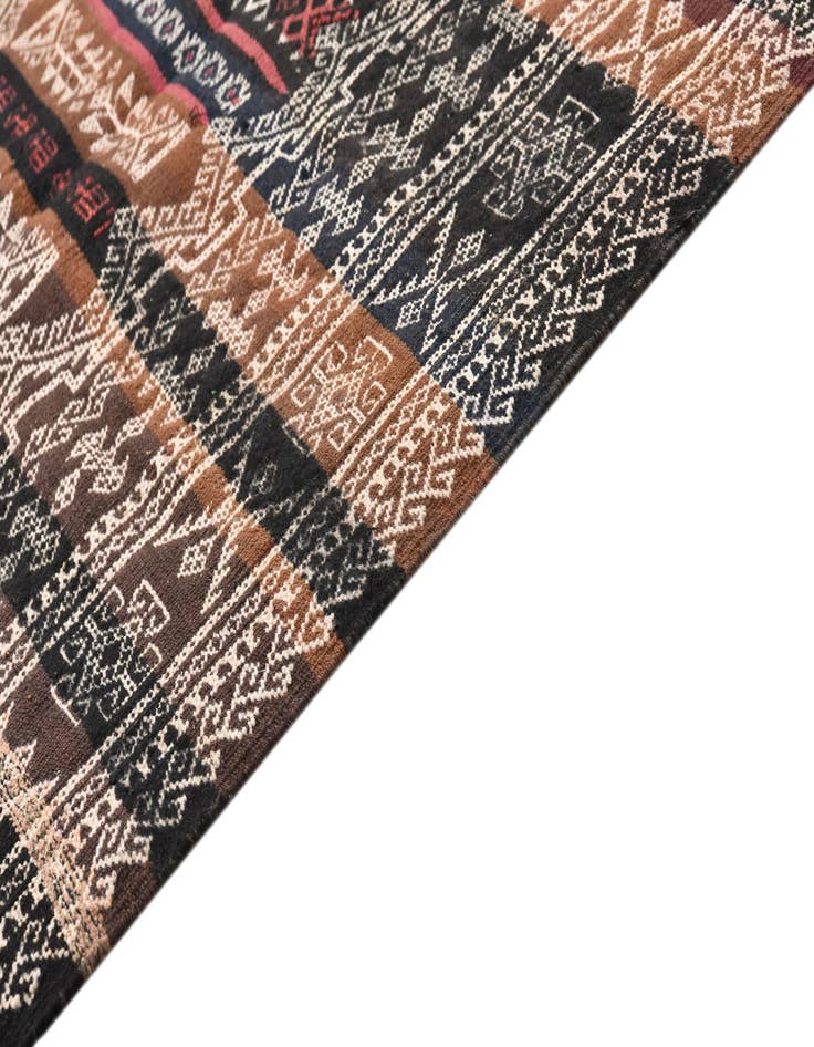 Detail image of 3' 10 x 10' 5  Hand Woven Kilim Fars Wool Runner Rug
