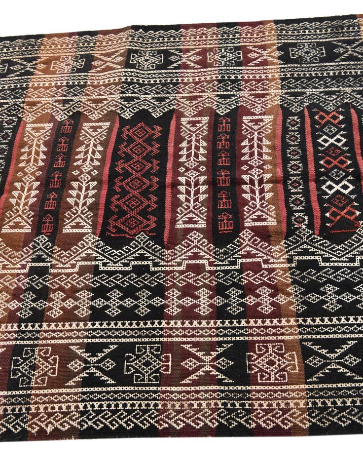Detail image of 3' 10 x 10' 5  Hand Woven Kilim Fars Wool Runner Rug