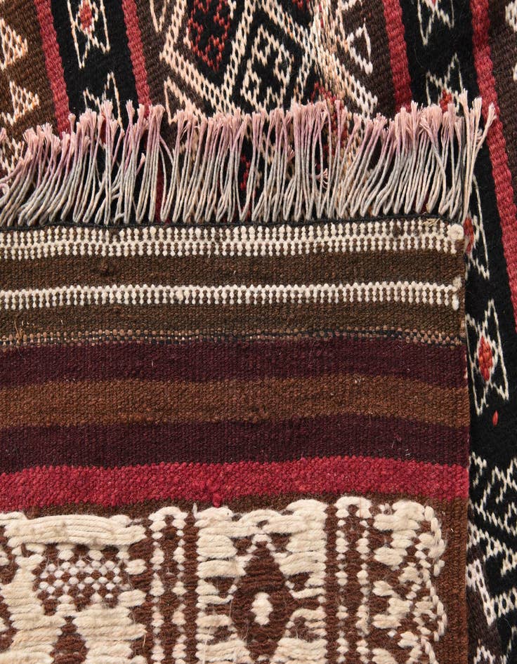 Detail image of 3' 10 x 10' 5  Hand Woven Kilim Fars Wool Runner Rug