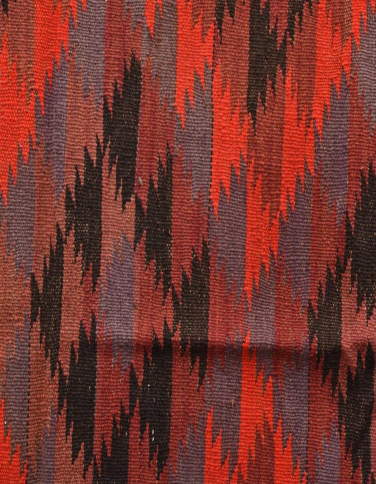 Detail image of 4' 4 x 13' 4  Hand Woven Kilim Fars Wool Runner Rug