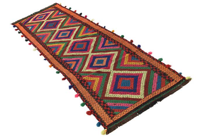 2' 3 x 7' 7 Hand Woven Kilim Fars Wool Runner Rug