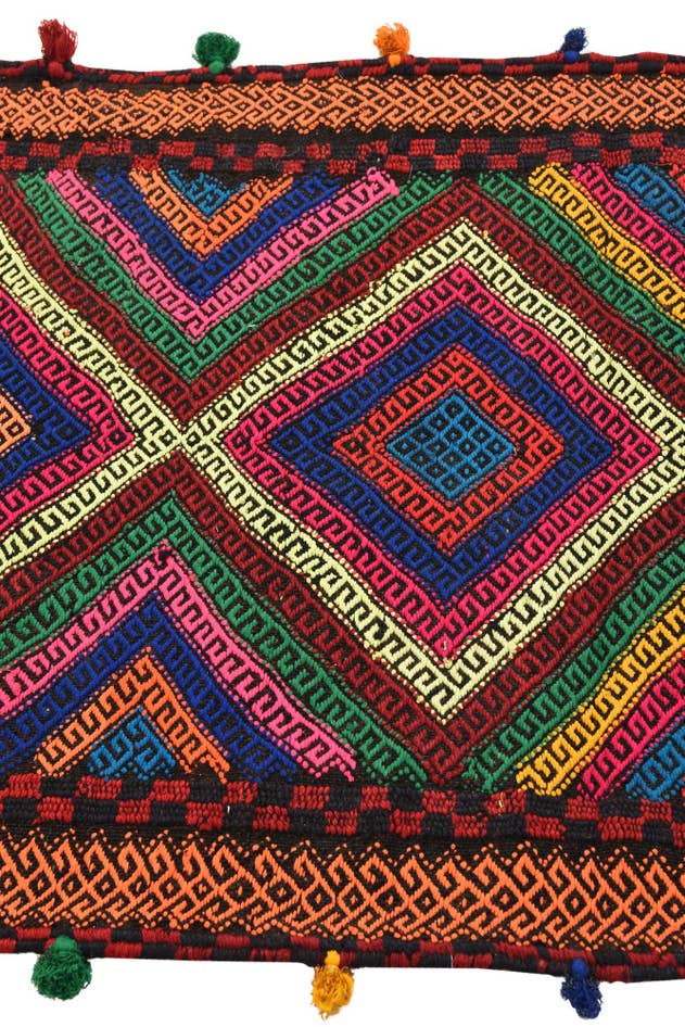 Detail image of 2' 3 x 7' 7 Hand Woven Kilim Fars Wool Runner Rug