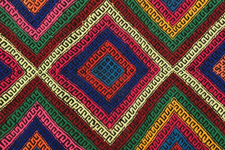 2' 3 x 7' 7 Hand Woven Kilim Fars Wool Runner Rug