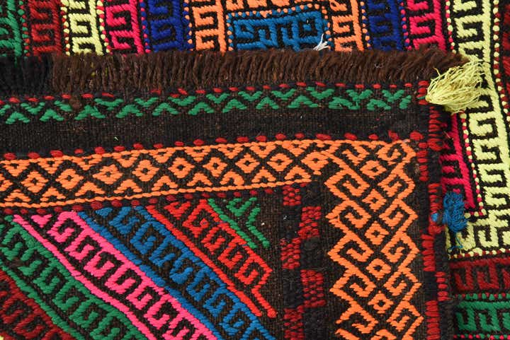 2' 3 x 7' 7 Hand Woven Kilim Fars Wool Runner Rug