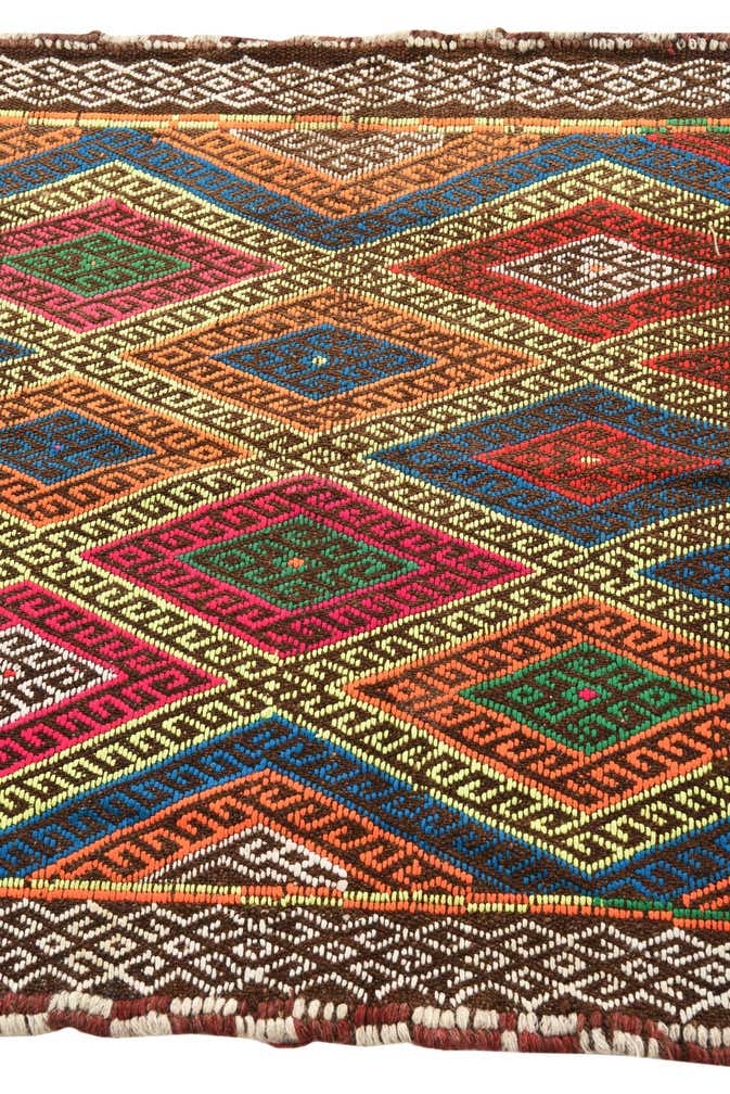 2' 7 x 8' 8 Hand Woven Kilim Fars Wool Runner Rug