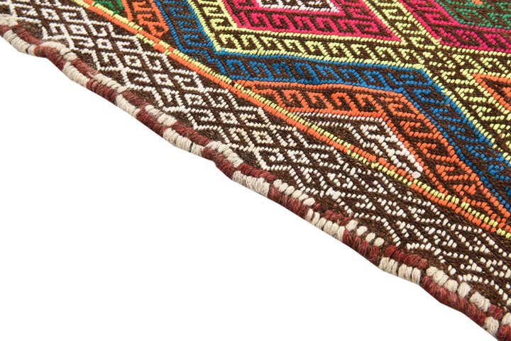 2' 7 x 8' 8 Hand Woven Kilim Fars Wool Runner Rug