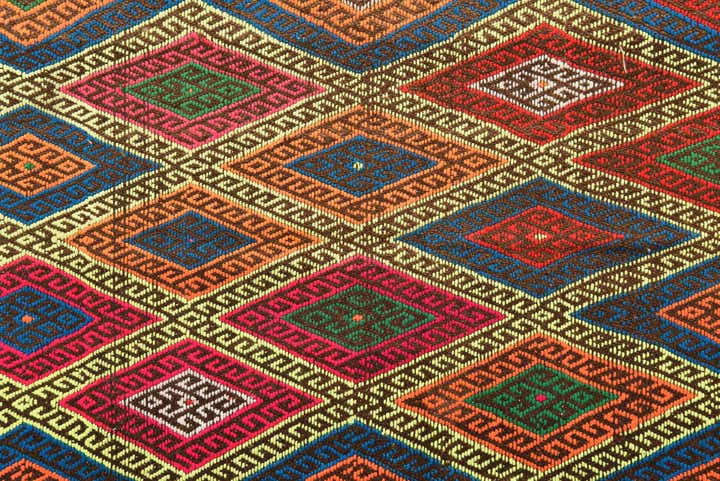 2' 7 x 8' 8 Hand Woven Kilim Fars Wool Runner Rug