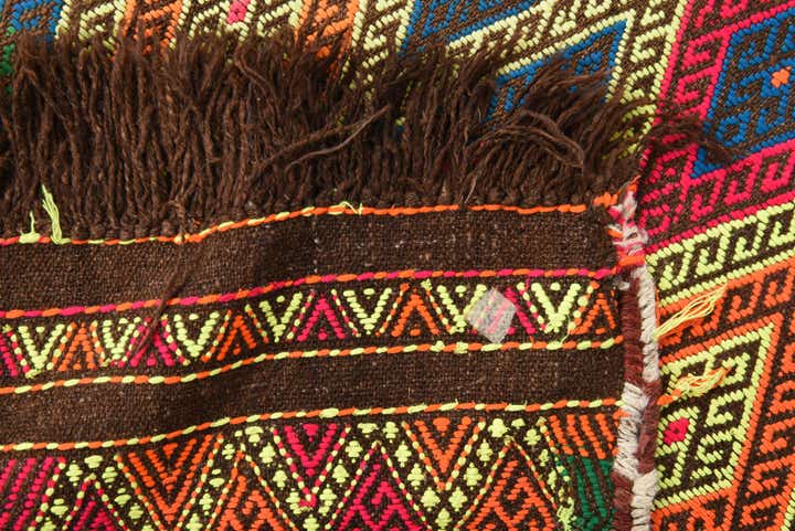 2' 7 x 8' 8 Hand Woven Kilim Fars Wool Runner Rug