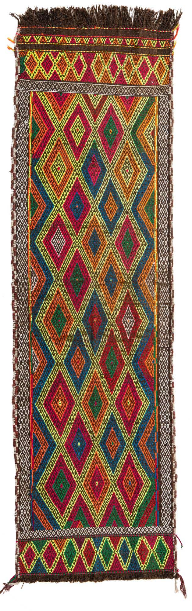 2' 7 x 8' 8 Hand Woven Kilim Fars Wool Runner Rug