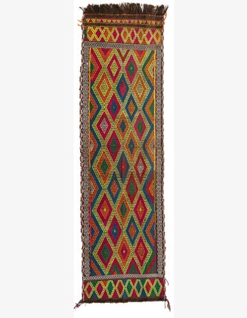 2' 7 x 8' 8 Hand Woven Kilim Fars Wool Runner Rug