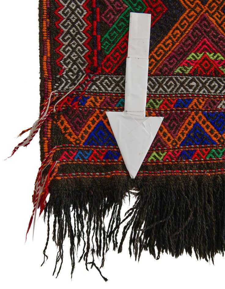 Detail image of 2' 4 x 8' Hand Woven Kilim Fars Wool Runner Rug