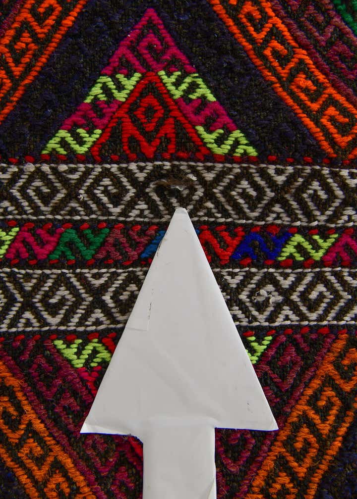 2' 4 x 8' Hand Woven Kilim Fars Wool Runner Rug