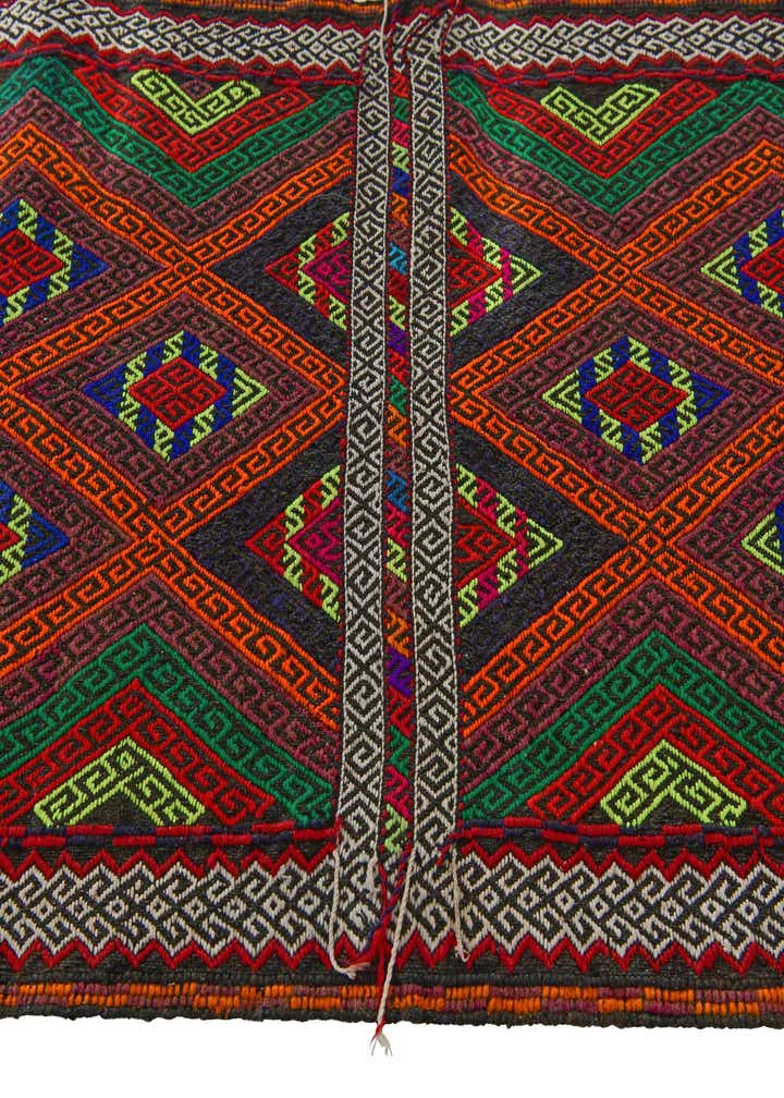 2' 4 x 8' Hand Woven Kilim Fars Wool Runner Rug