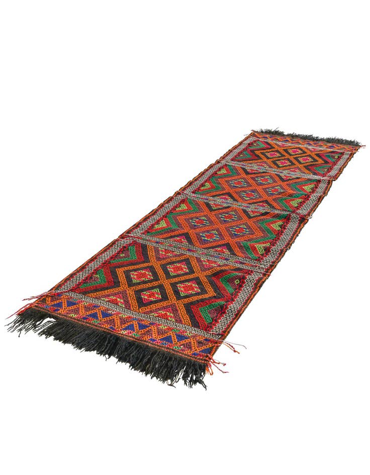 Detail image of 2' 4 x 8' Hand Woven Kilim Fars Wool Runner Rug