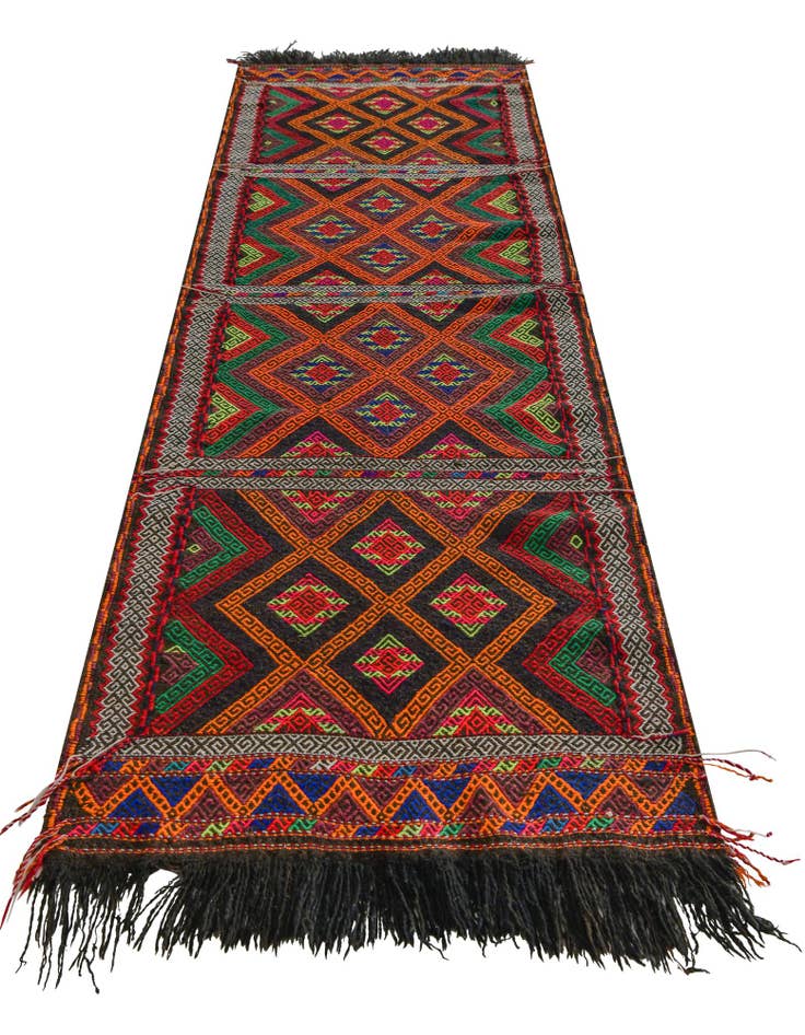 Detail image of 2' 4 x 8' Hand Woven Kilim Fars Wool Runner Rug