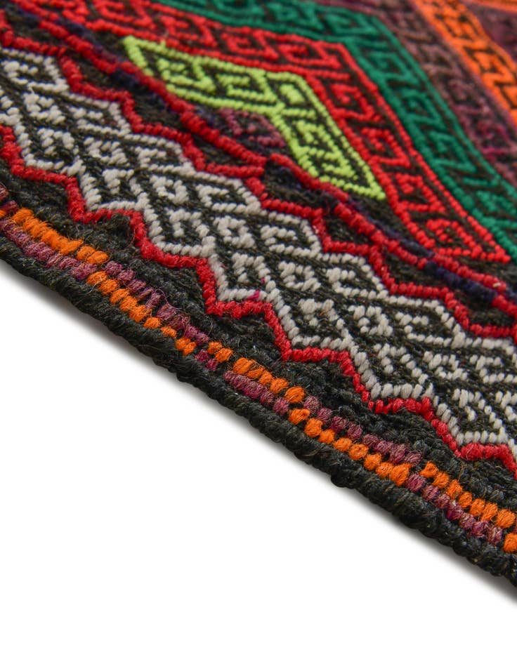Detail image of 2' 4 x 8' Hand Woven Kilim Fars Wool Runner Rug