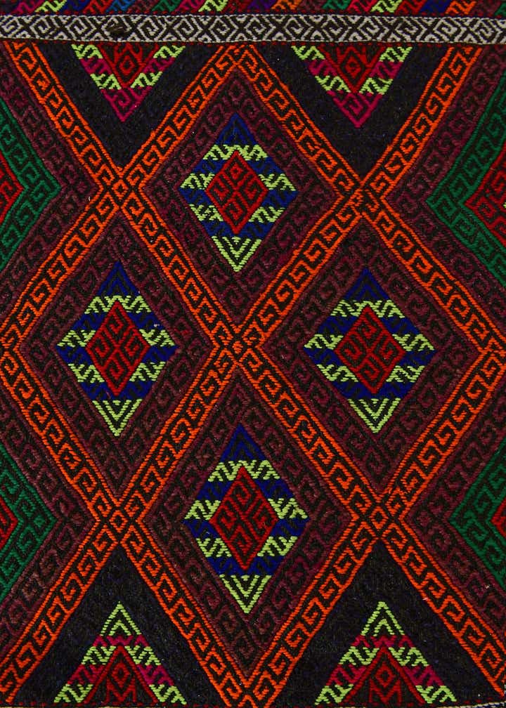 2' 4 x 8' Hand Woven Kilim Fars Wool Runner Rug