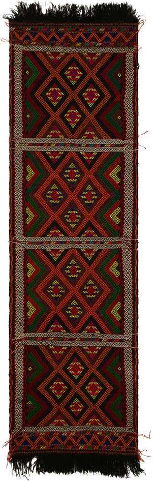 Detail image of 2' 4 x 8' Hand Woven Kilim Fars Wool Runner Rug