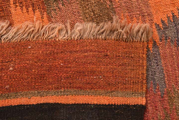 3' 10 x 10' 5 Hand Woven Kilim Fars Wool Runner Rug