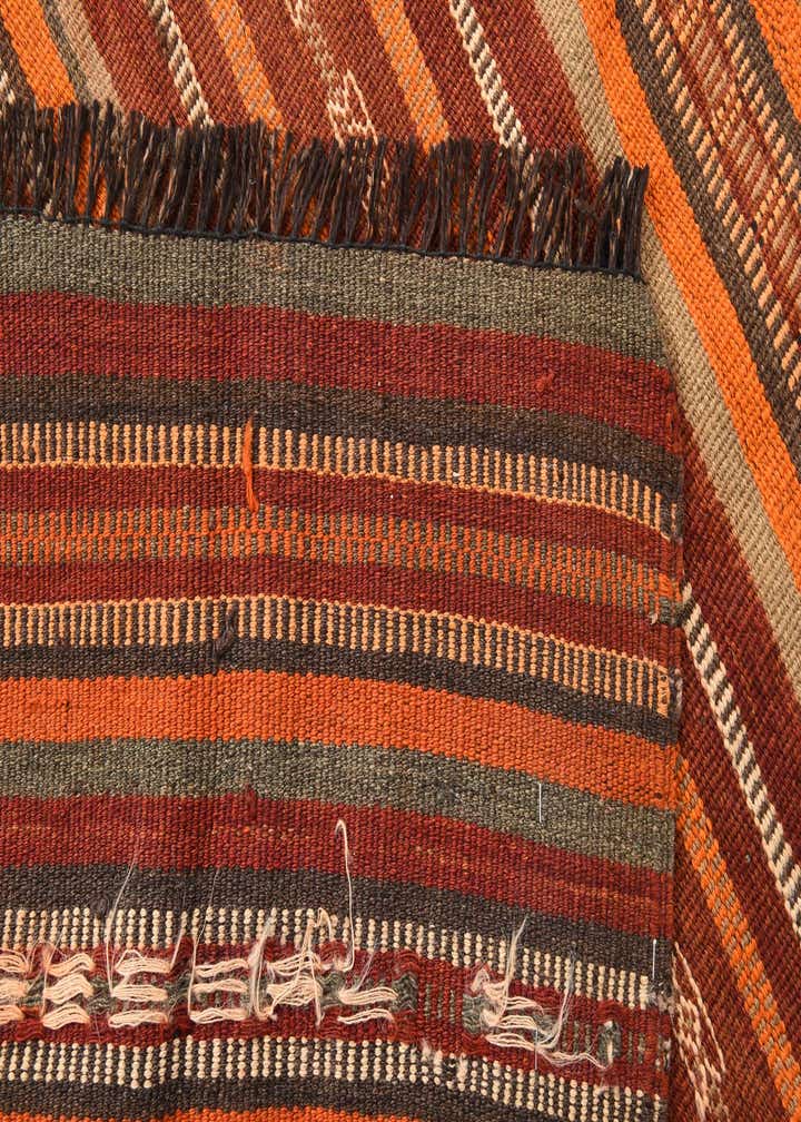 3' 9 x 9' 3 Hand Woven Kilim Fars Wool Runner Rug