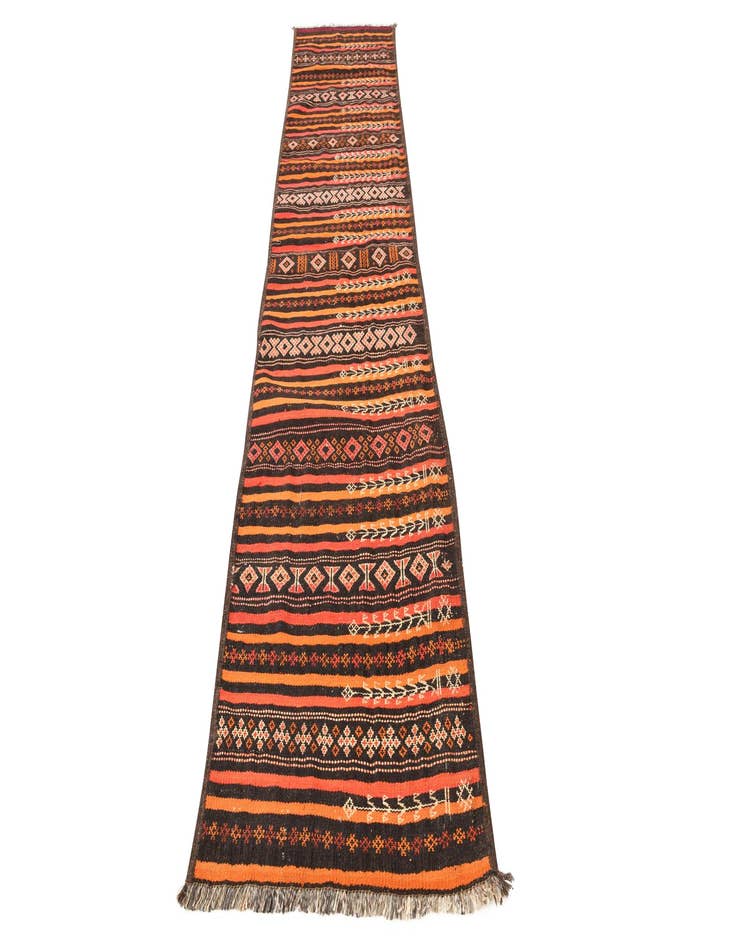 Detail image of 2' 2 x 10' 3  Hand Woven Kilim Fars Wool Runner Rug