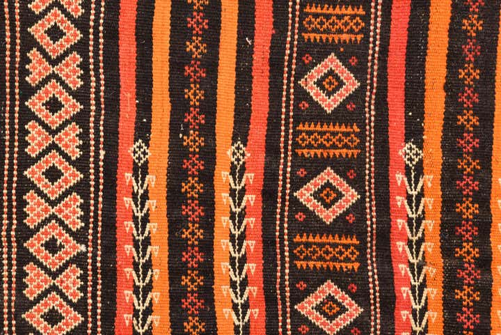 2' 2 x 10' 3 Hand Woven Kilim Fars Wool Runner Rug