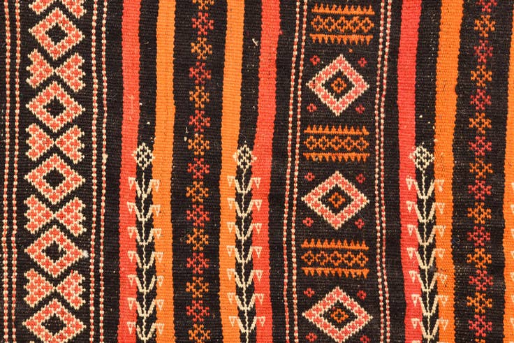 Detail image of 2' 2 x 10' 3 Hand Woven Kilim Fars Wool Runner Rug